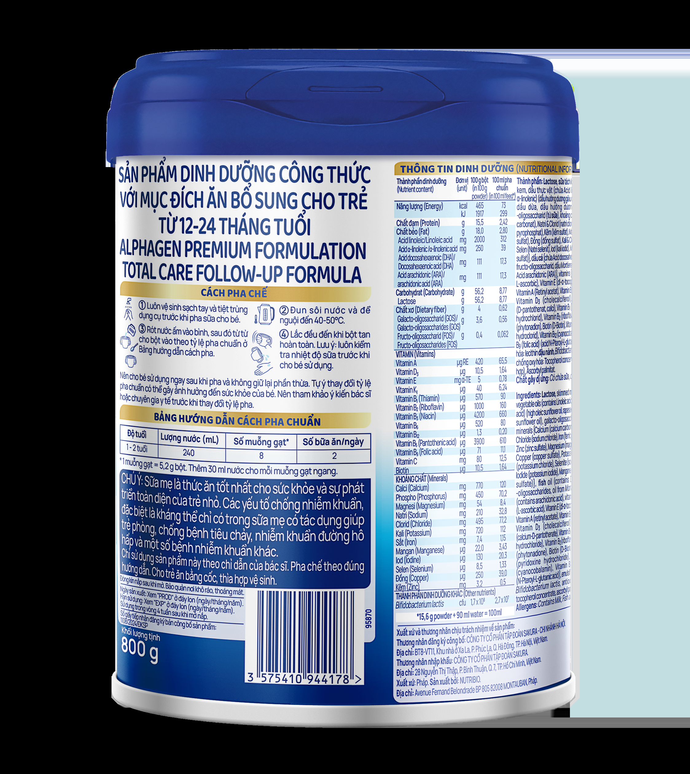 Alphagen Premium Formulation 2 (800g)