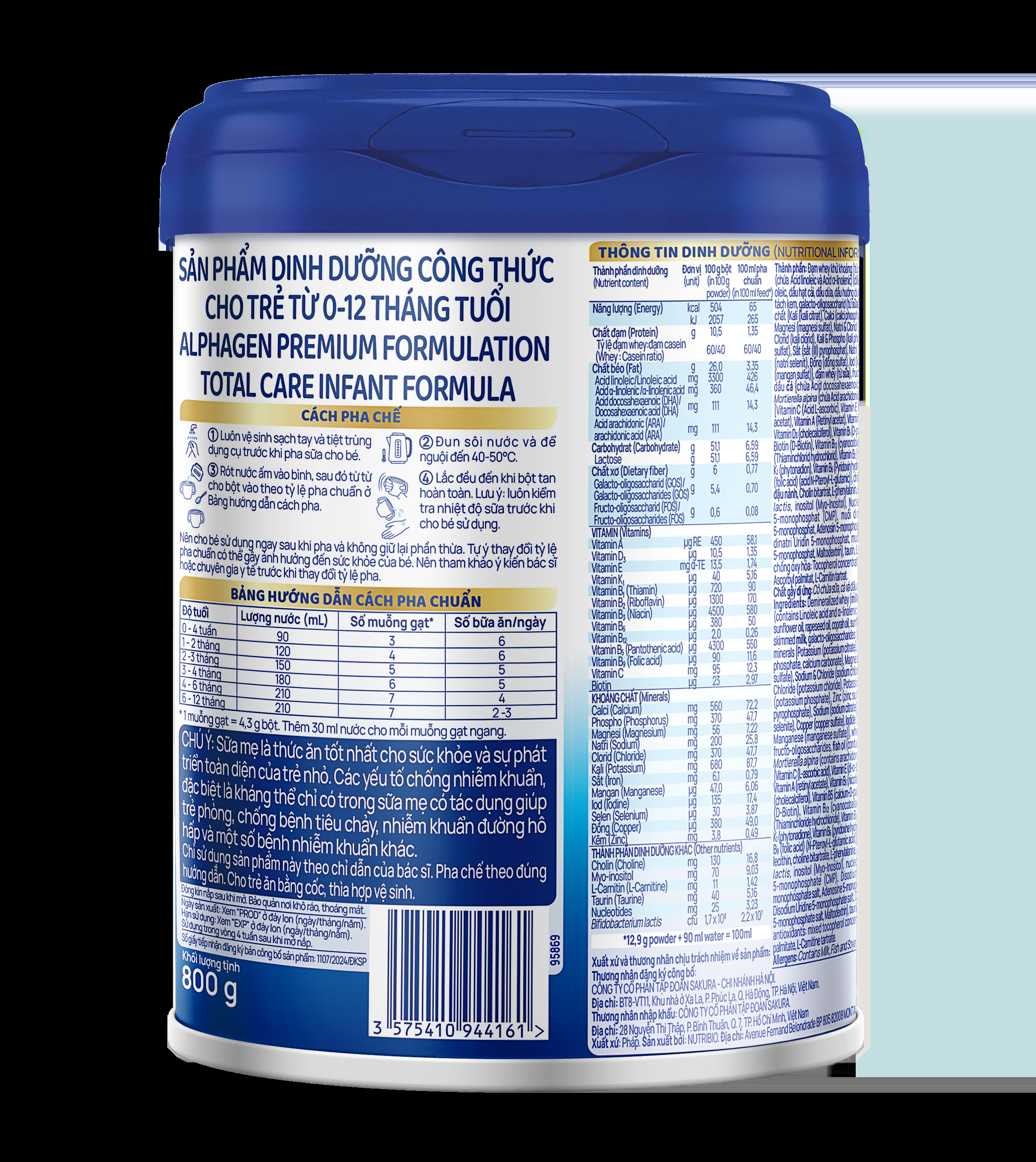 Alphagen Premium Formulation 1 (800g)